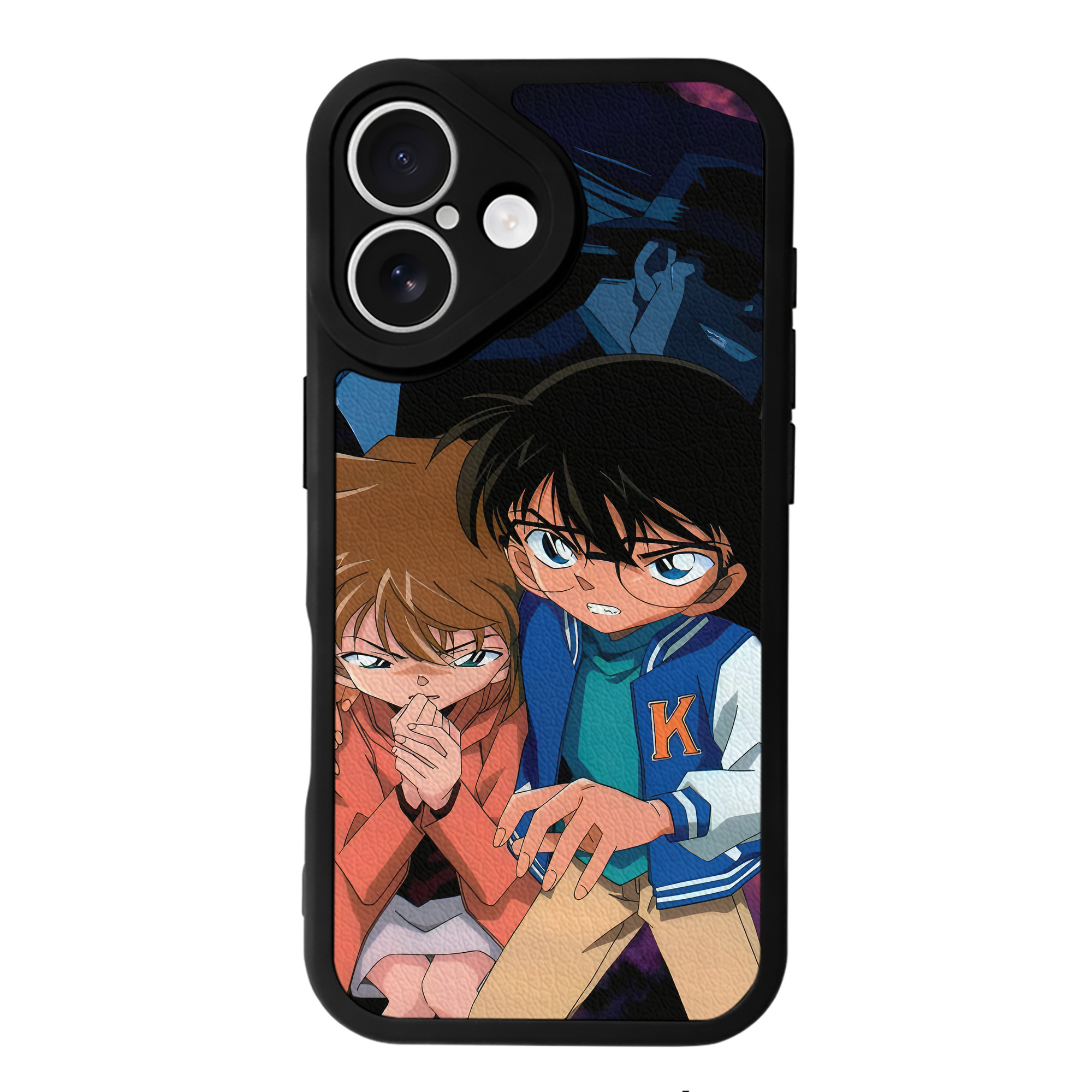 （画像用） 名探偵コナン Detective Conan 【iPhone 16シリーズ対応】シリコンスマホケース（レザー調） 材質：シリコン